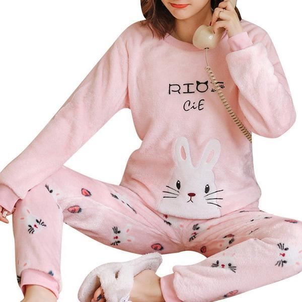 Pyjama Halloween Flannel Fashion Pantalons Femmes Kawaii Woolen Anime Cartoon Pantalon À Domicile Décontracté-Halloween-L 47-55kg