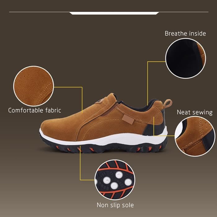 Baskets à Enfiler Sans Dentelle Pour Hommes, Chaussures Respirantes, Mocassins Confortables