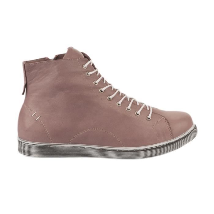 Baskets mode femme - ANDREA CONTI - Violet mauve - Cuir - Lacets - Taille 36 Baskets mode femme - ANDREA CONTI - Violet mauve - Cuir - Lacets - Taille 36