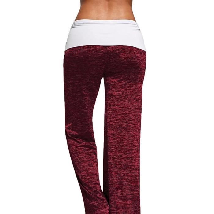Pantalon Yoga Femme Grande Taille - Coton Doux, élastique, Jambes Larges, Taille Haute - Idéal Sport, Danse, Quotidien - 4