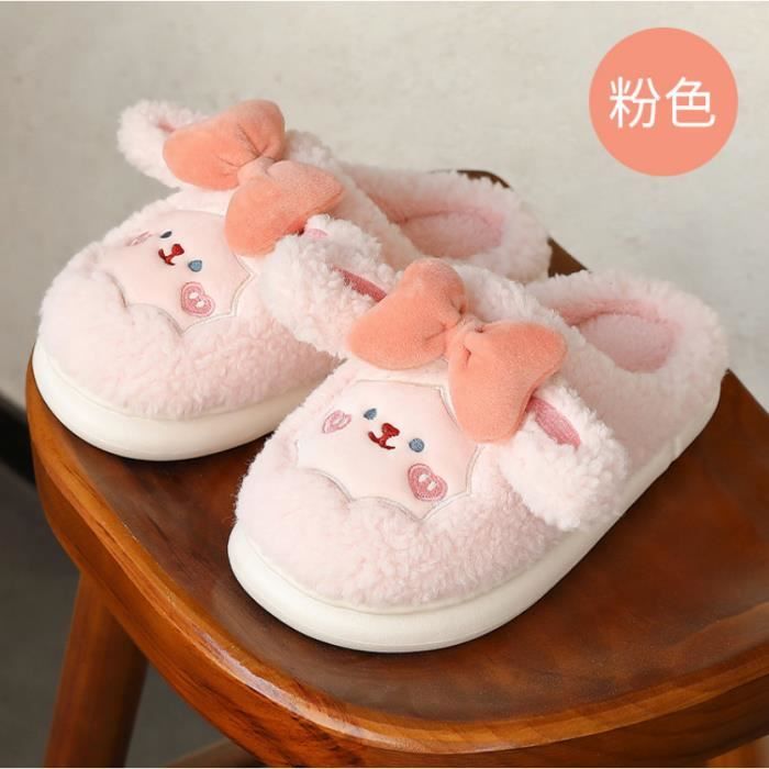 Chaussons Peluche Animaux Dessin Anim Rose Taille 35 36 Rose