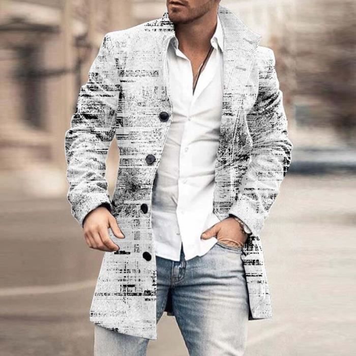 manteau blanc pour homme
