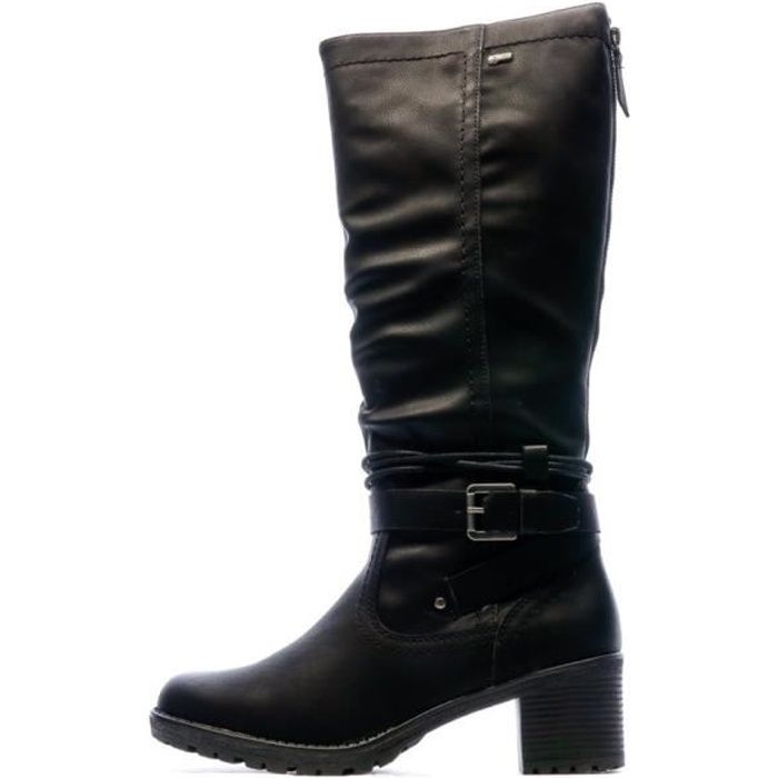 Bottes à Talons Bloc Noir - Taille 4 UK (Pointure 37 FR Environ) - Occasion Bon État