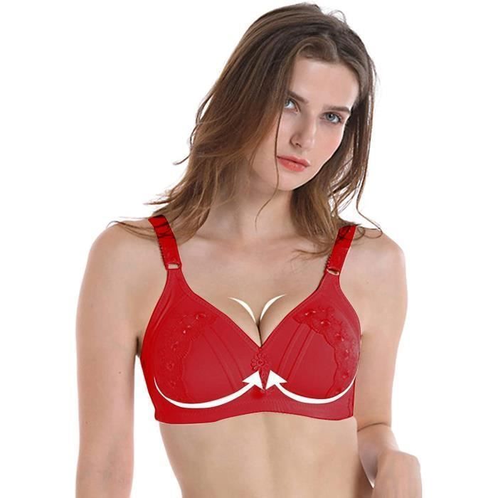 Soutien-gorge Sans Armatures Ouvert Devant - Push-up Confortable Pour Sport, Yoga, Quotidien - Fermeture Devant Réglable