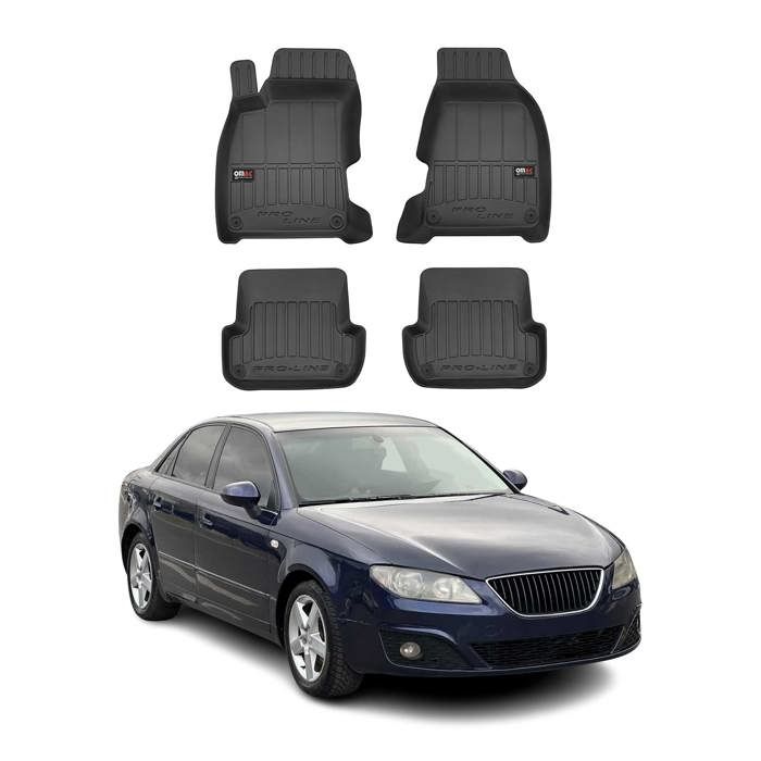 Tapis De Sol Sur Mesure Pour Seat Ibiza 6L (2001-2008) – Antidérapant, Talonnette Renforcée, Fixation Velcro