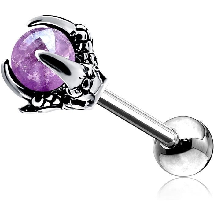 Barbell Courbé 16G 8mm En Or Avec Opale - Acier Inox 316L, Pour Piercing Sourcil (arcade), Cartilage, Rook