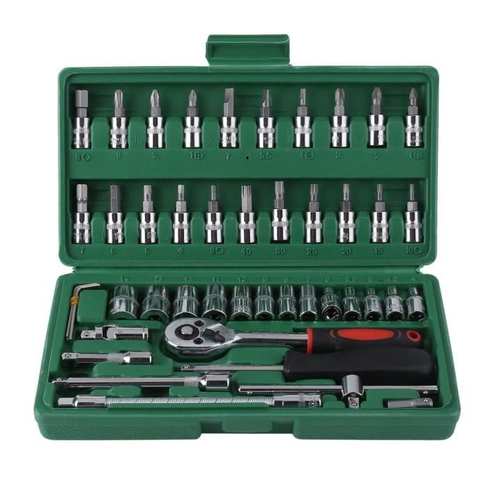 46Pcs Coffret De Douilles Et Embouts - Auto
