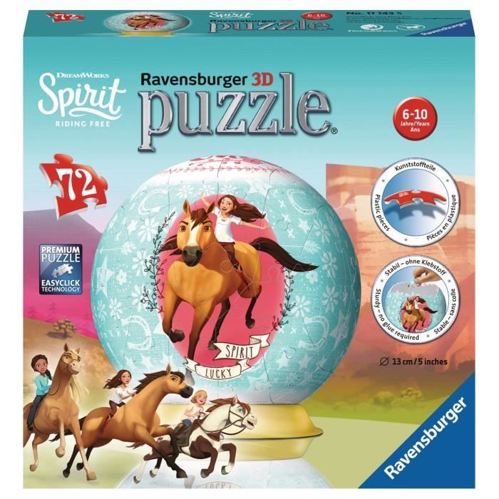 RAVENSBURGER Puzzle 3D rond 72 p - Spirit - Cdiscount Jeux - Jouets