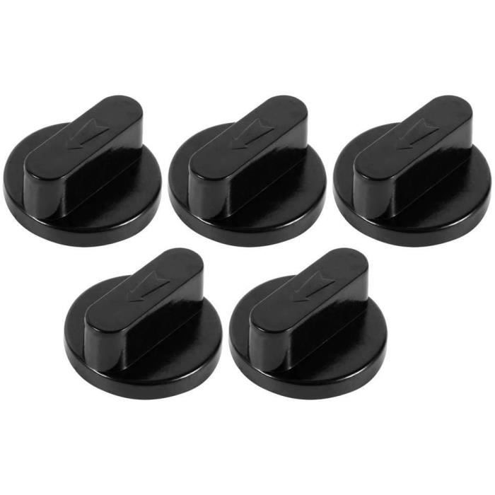 5 Boutons De Commande Pour Cuisinière à Gaz - Aluminium Argenté - Neufs