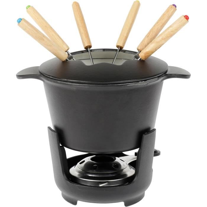 Service à Fondue En Fonte Fontestic 6 Personnes - Diamètre 18 Cm, Couleur Amber Gold