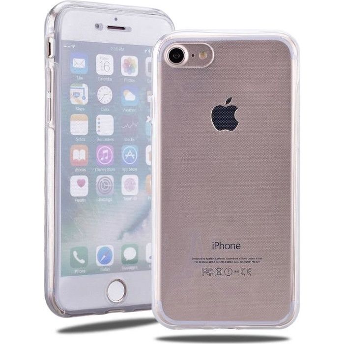 Coque Souple Transparente Or HEMA Pour IPhone 7 - Protection Arrière Neuf