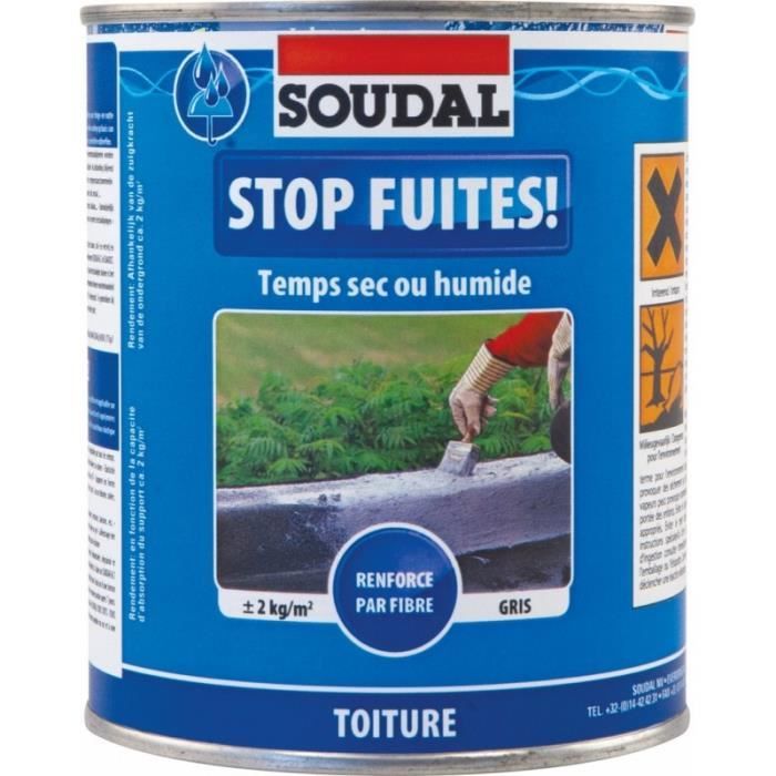 Stop Fuites - Coating d'imperméabilisation - Soudal - 750 gr