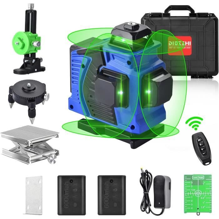 SNQ – Niveau laser 4D 16 lignes auto-nivelant vert – Portée