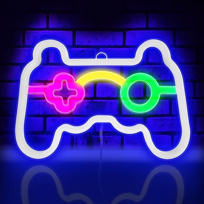Enseigne Néon Manette PS5 – 200+ Modes LED, Alimentation USB, Décoration Murale Gaming Ou Bar