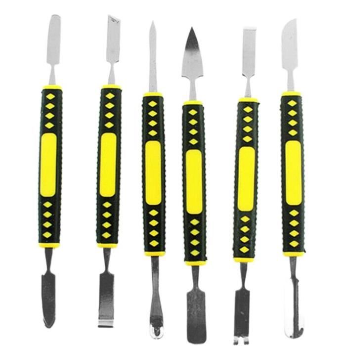 Lot de 6 Outils de réparation téléphone Pied de biche en Acier au carbone pour Portable , Montre