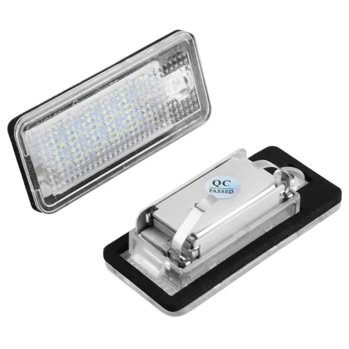 Éclairage de Plaque d'immatriculation 2pcs Voiture LED NombreHop-LPL0114 Plaque Ampoule Kit Pour A3 A4 S4 B6 B7 A6 C6 S6 -SURENHAP