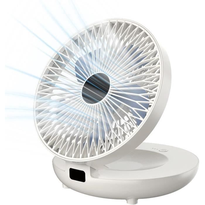 Ventilateur Mural 2023 À Double Usage Domestique, Ventilateur Mural Rechargeable, Bureau Pliable