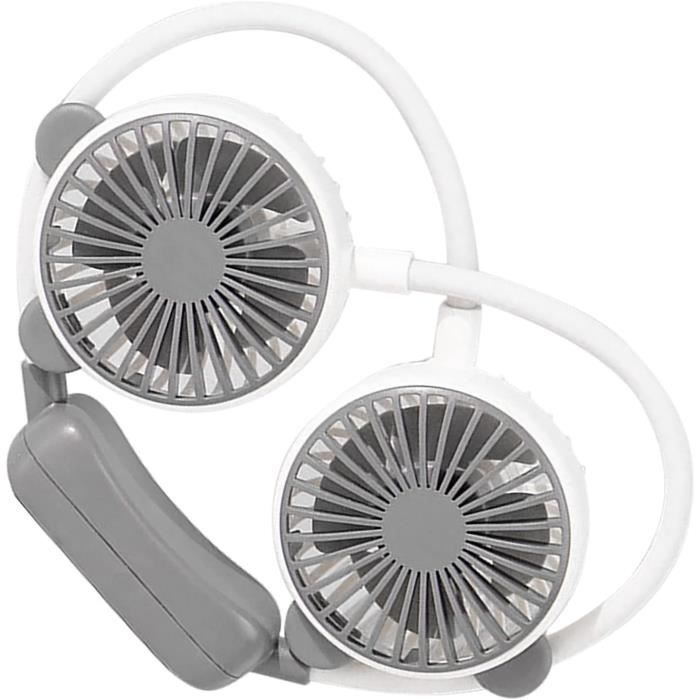 Ventilateur De Cou Portable USB Rechargeable - 3 Vitesses, 5h D'autonomie, Silencieux, Pour Extérieur