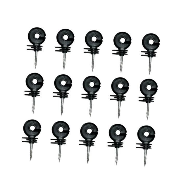 Lot De 15 Isolateurs à Vis Longue Portée Pour Clôture électrique - Tige De 200mm
