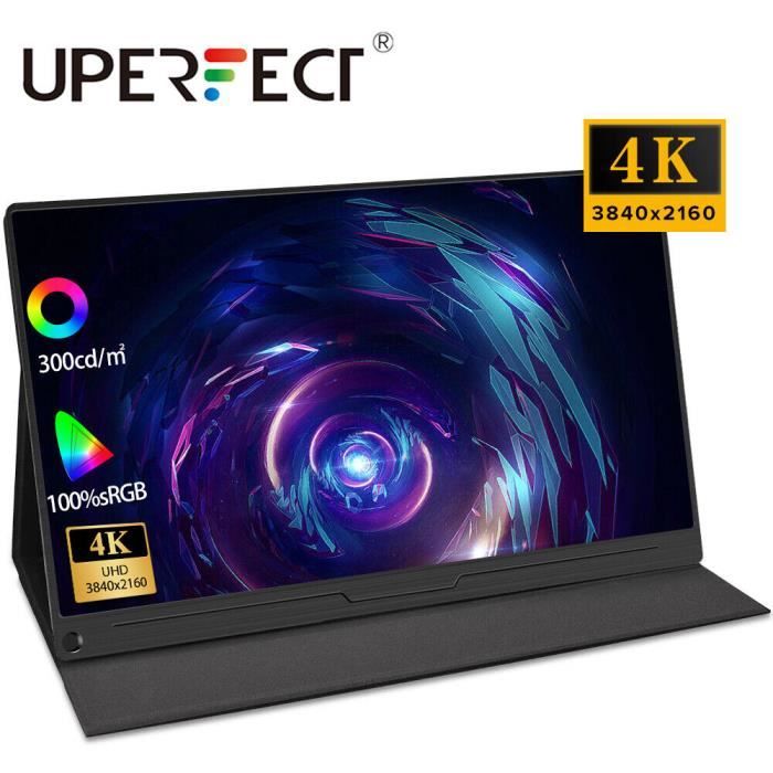Moniteur Portable 4K Gamer 156 Pouces – UPERFECT – HDMI USB C – 1300:1 – 100% sRGB