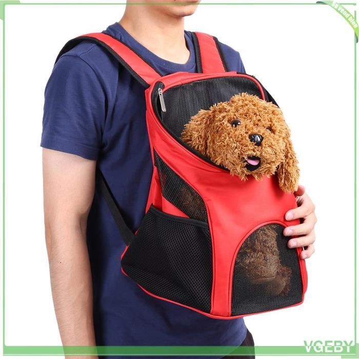 Meilleurs prix pour VGEBY Sac à bandoulière pour animaux de compagnie Sac à dos d'extérieur pour chat et chien, sac de voyage en animalerie sac Rouge