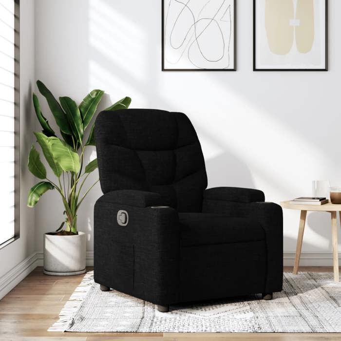 vidaXL Fauteuil Inclinable Chaise de Relaxation avec Porte-gobelets Siège avec Dossier et Accoudoirs Salle de Séjour 372443