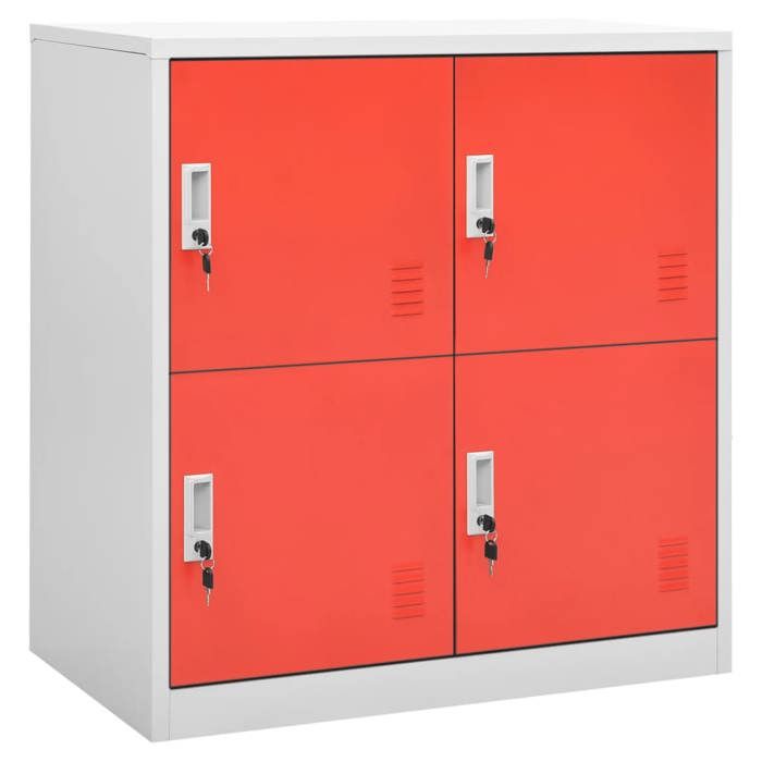vidaXL Armoire à Casiers Verrouillables Armoire de Rangement Organisateur de Rangement Armoire de Bureau Gris Clair 336434