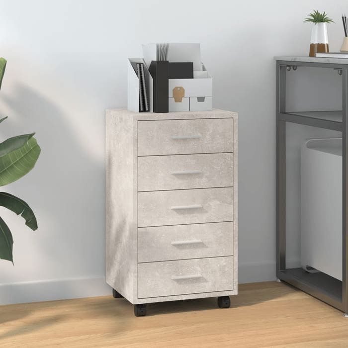 Armoire Roulante Avec Bureau En Bois De Pin Massif VidaXL - Meuble De Rangement Mobile Pour Bureau Ou Maison