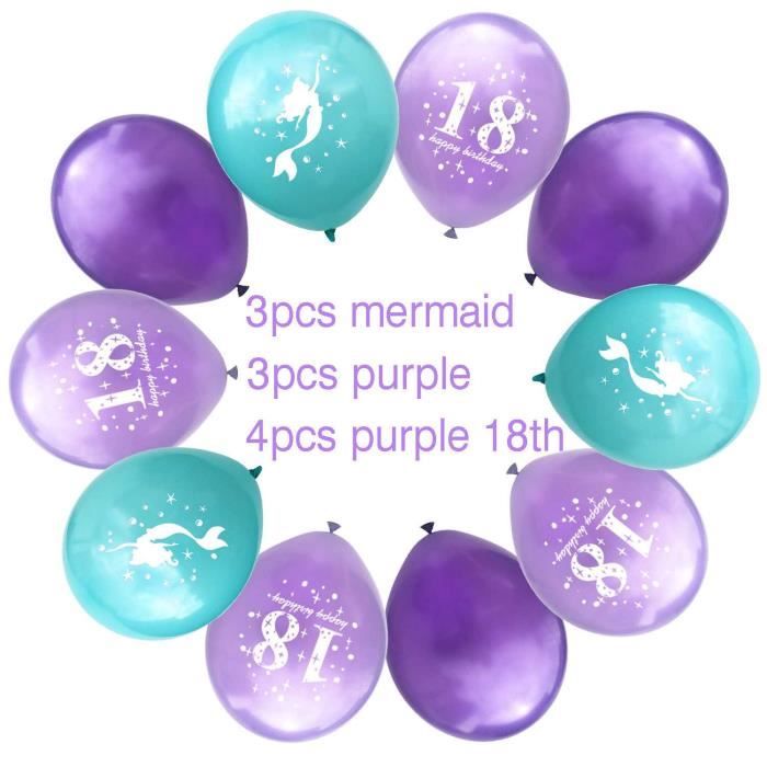 10pcs Ballons Pour Fete Anniversaire 18 Ans Decoration Sirene Violet Bleu Modele 84 Achat Vente Ballon Decoratif Cdiscount 10pcs Ballons Pour Fete Anniversaire 18 Ans Decoration Sirene Violet Bleu Modele 84 Achat Vente Ballon Decoratif Cdiscount
