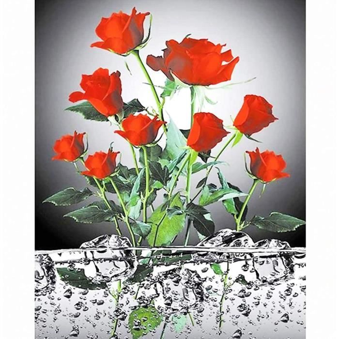 Daisen Art Peinture Par Numéros Adulte Fleurs Et Livres, Kit DIY 30x40cm Pour Débutants - Cheerful Painting