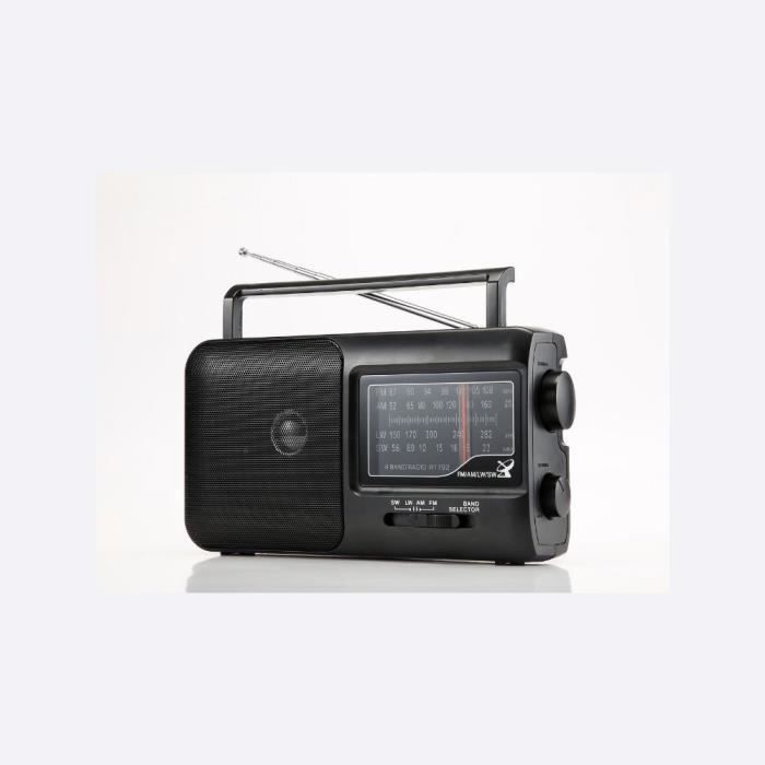 WE Radio Portable Grandes Ondes : FM/AM/SW/LW avec Haut-Parleur intégré, Antenne externe, avec Poignée de transport - Noir
