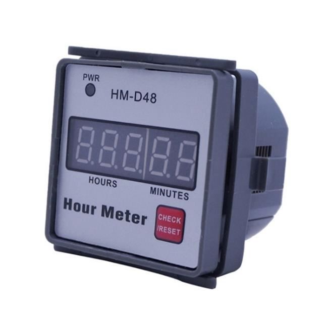COMPTEUR DE horaire numérique ca 220V HM D48 0 999.99h, minuterie, jauge de