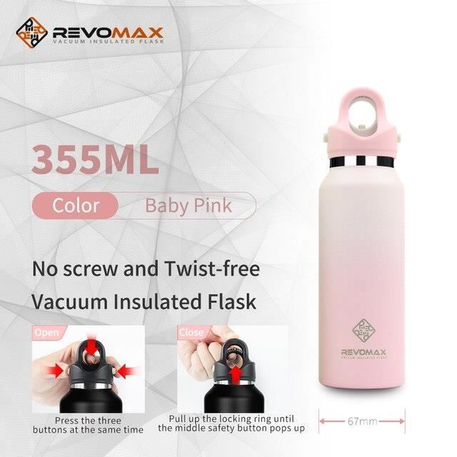 Gourde Isotherme En Acier Inoxydable Double Paroi - Capacité 750 Ml - Couleurs Blanc/bleu/rouge - Joint Isolé