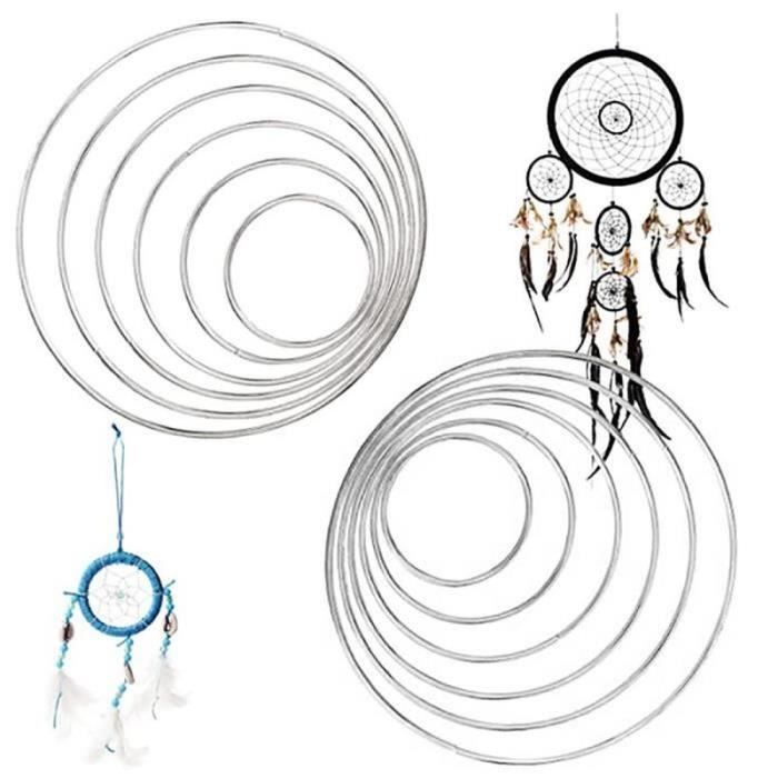 FT1344014pcs 7 Tailles cercle metallique pour cercle attrape Rêve