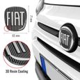 Autocollant Fiat 3D Remplacement Logo Noir pour 500-1