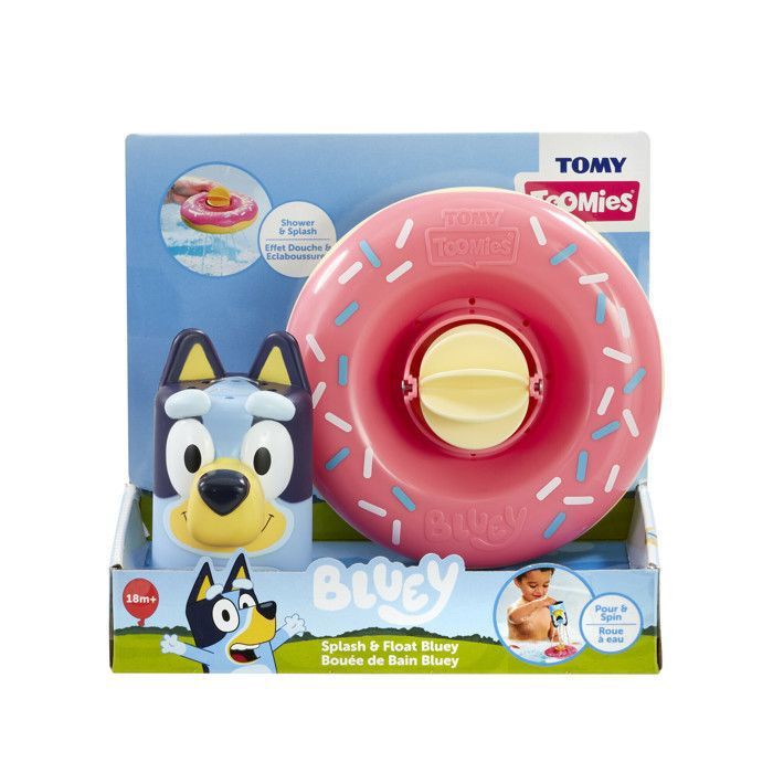 Toomies Toboggan De Bain Bluey – Ventouses, Yeux Mobiles, Seau Jaune – Jeu D’eau Motricité Fine Dès 18 Mois