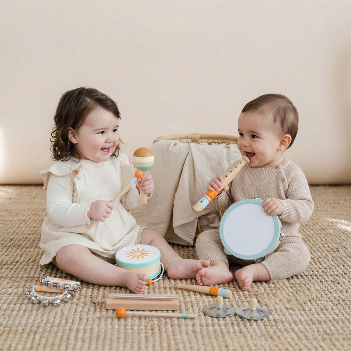 Bourgogne - Ensemble'instruments musicaux en bois pour enfants, 12 pièces, Xylophone, jouets de Bourgogne - Ensemble'instruments musicaux en bois pour enfants, 12 pièces, Xylophone, jouets de