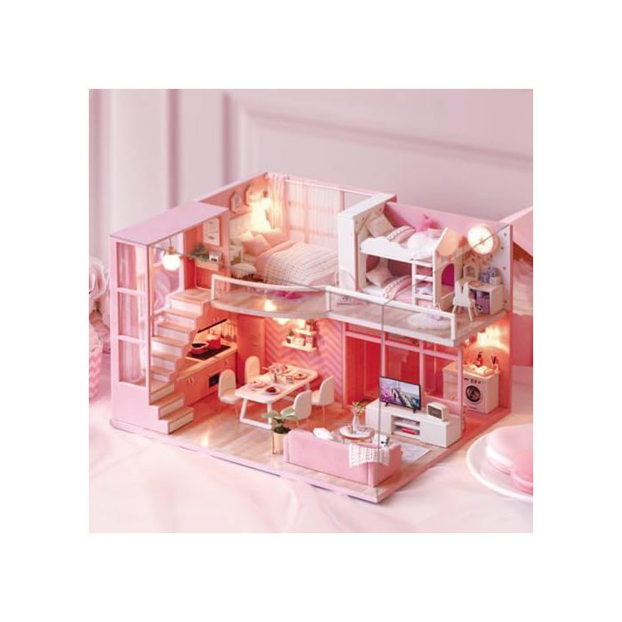 Kit Construction Miniature Kit Maison Magique En Bois à Construire Avec Meubles – Miniature DIY Pour Adulte Et Enfant 14