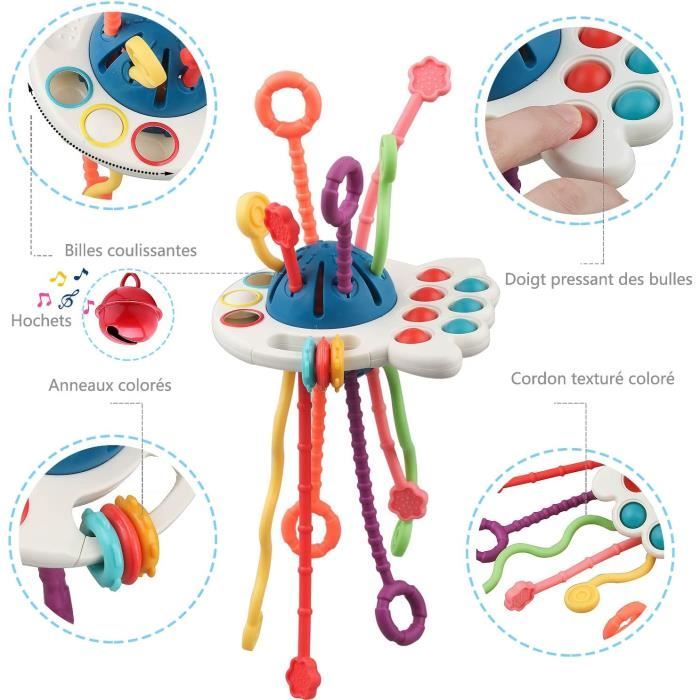 Tour Souple Empilable Jouets, 7 Pièces Montessori Jouet Bebe 6 Mois, ,  Jouet Sensoriel Eveil, Cadeau de Bain pour Bebe 1 2 Ans - Cdiscount  Puériculture & Eveil bébé