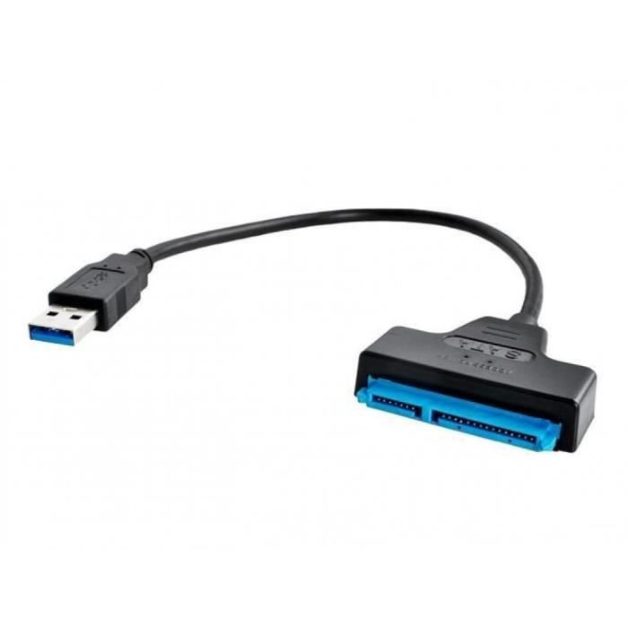 Adaptateur SATA Vers USB 3.0 ABLEWE – Pour Disque Dur 2,5" & 3,5", Avec 3 Ports USB Supplémentaires Et Alimentation 12V/2A – Compatible SSD/HDD Jusqu'à 12 To