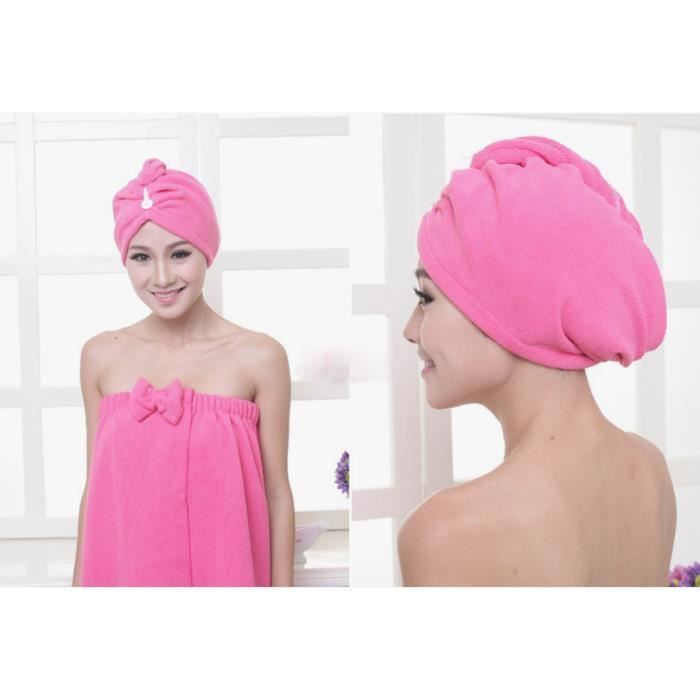 Bangbobi Lot de 2 Turbans Serviette en Microfibre à séchage Rapide