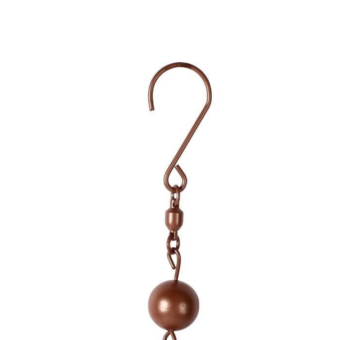 Chaîne De Pluie Métal 108cm - Décoration Gouttière, Fer Rotatif, Style Cascade