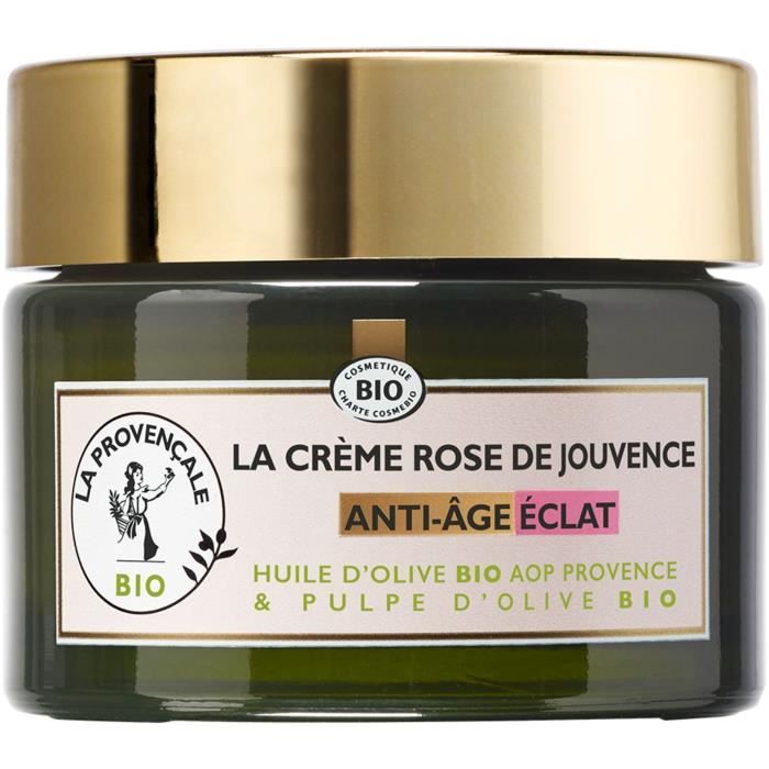Crème LA PROVENCALE BIO Rose de Jouvence Anti-Âge Éclat - 50 ml - Cdiscount  Au quotidien
