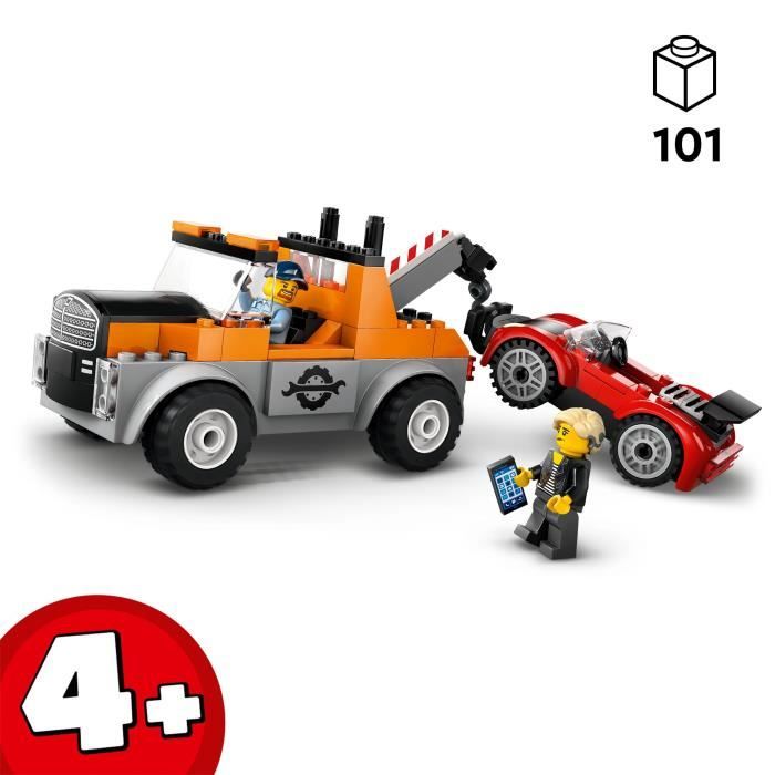 LEGO® City 60435 La dépanneuse et la voiture de sport, jeu de ...