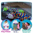 AS20196-Oreiller de jeu et sac de couchage Happy Nappers Sacs de couchage amusants pour enfants (licorne)-2