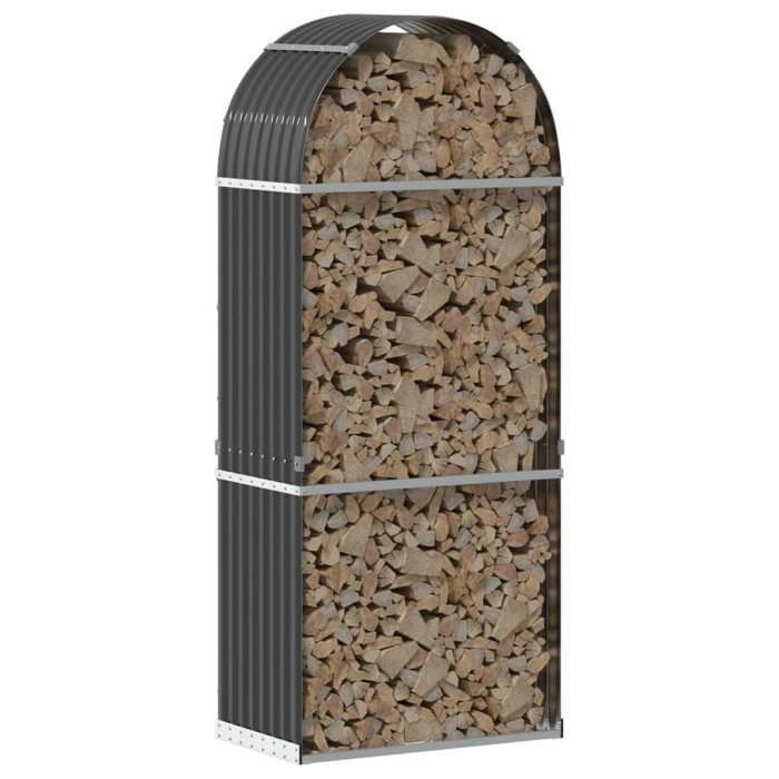 VidaXL Support à Bûches Chauffage Noir 50x25x50 Cm - Porte-Bûches Cheminée Robuste En Acier