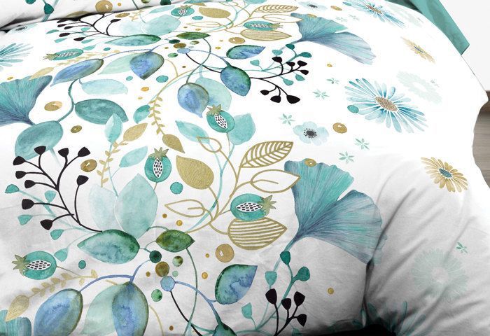 MILDLY Housse de Couette 220x240 Coton, 100% Coton Lavé, Certifié Oeko-TEX, Denim Bleu Parure Housse Couette avec Fermeture Éclair, Parure de Lit 220x240 Adulte Coton avec 2 Taie d'oreiller 65x65 cm
