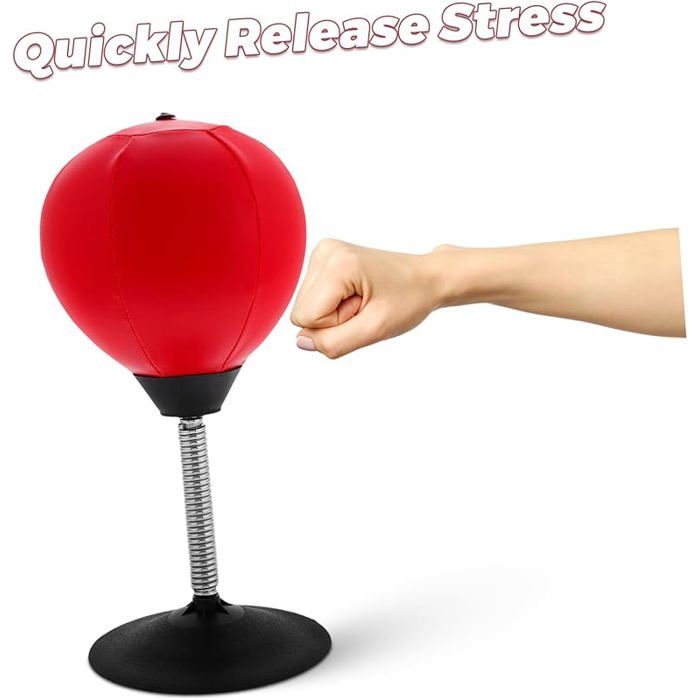 Sac De Frappe Anti-Stress Pour Bureau – Punching Ball à Ventouse Pour Table Et Comptoirs – Boxe Enfant Et Adulte