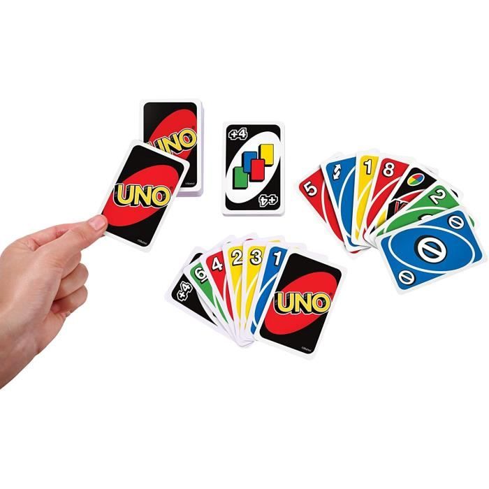 UNO Géant, jeu de société et familial avec 108 cartes géantes, édition  standard - Cdiscount