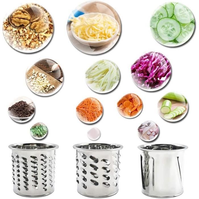 HURRISE Coupe-légumes Râpe à tambour rotative manuelle râpe à fromage